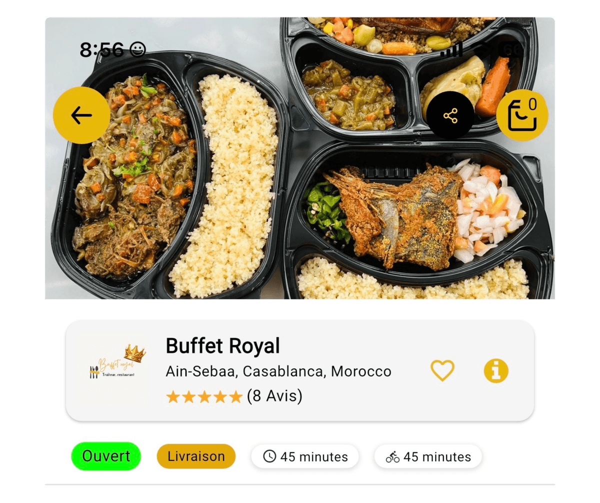 A variety of takeout dishes from Buffet Royal.